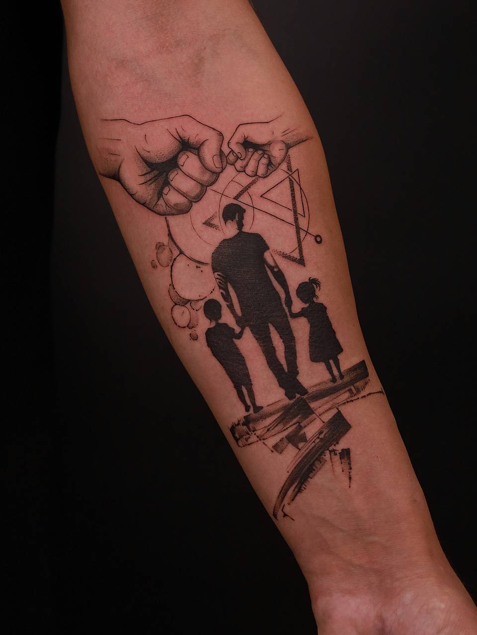Guardian Fist & Family Silhouette