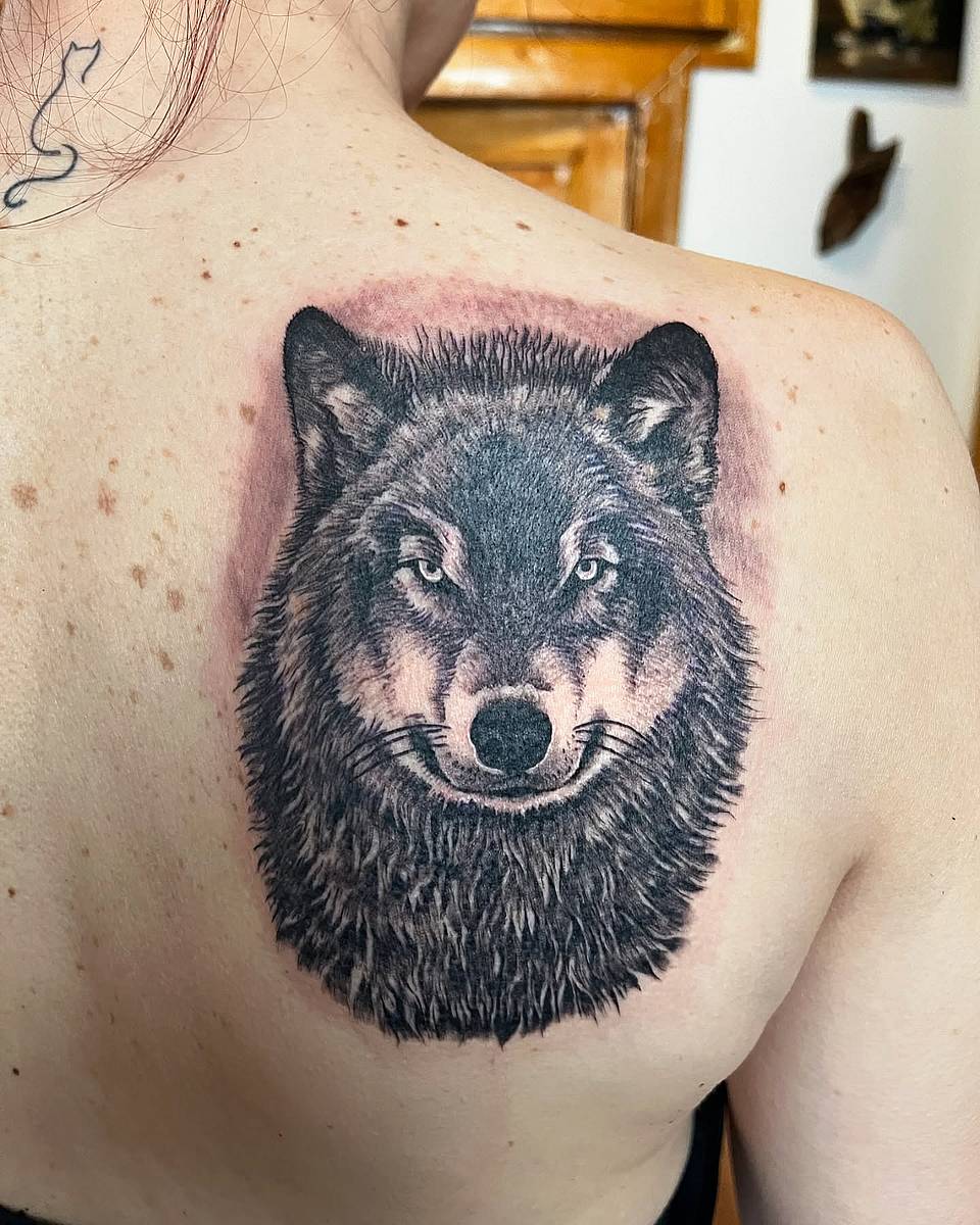 Guardian Wolf Portrait
