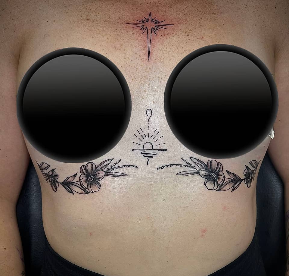 Guiding Star & Sunrise Sternum with Floral Underbust