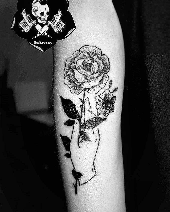 Hand Holding Rose