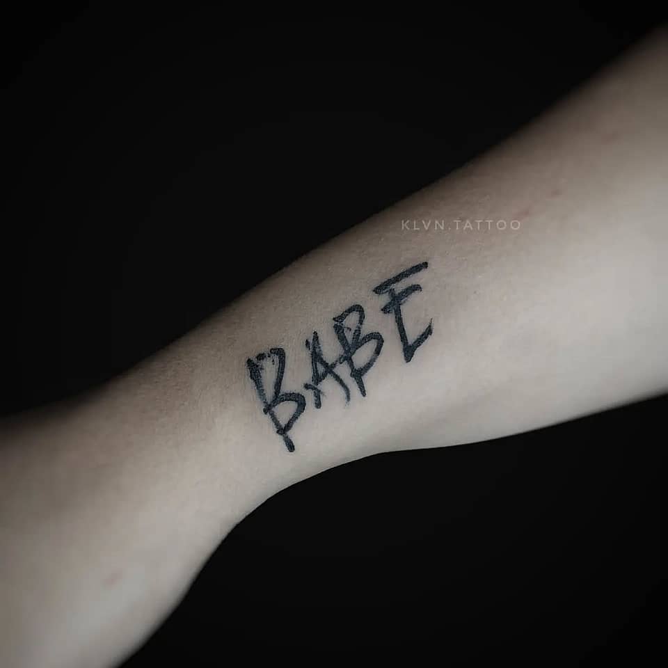 Handwritten BABE Script