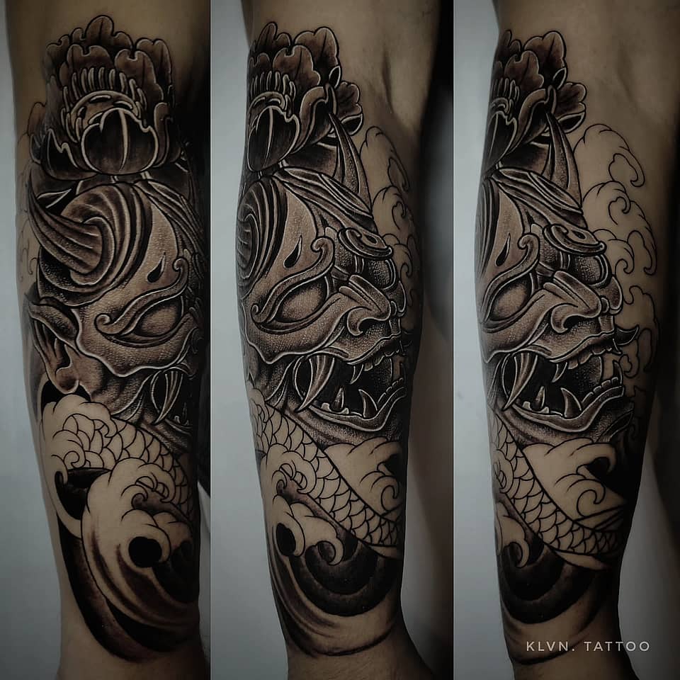 Hannya and Koi Sleeve