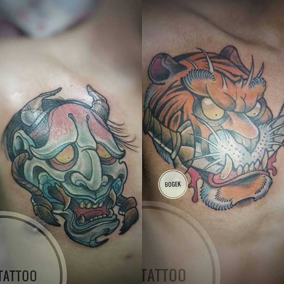 Hannya and Tiger Chest Duo
