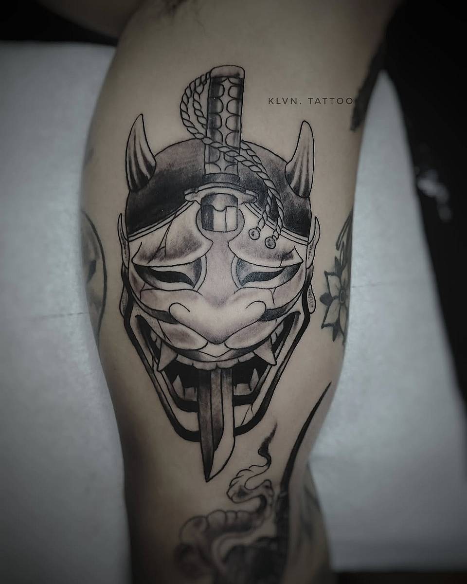 Hannya Mask with Sword
