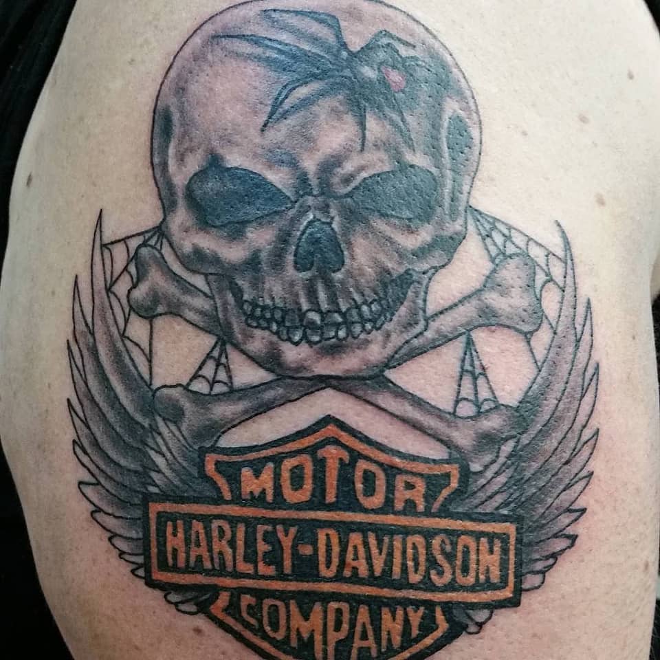 Harley-Davidson Skull and Wings Emblem