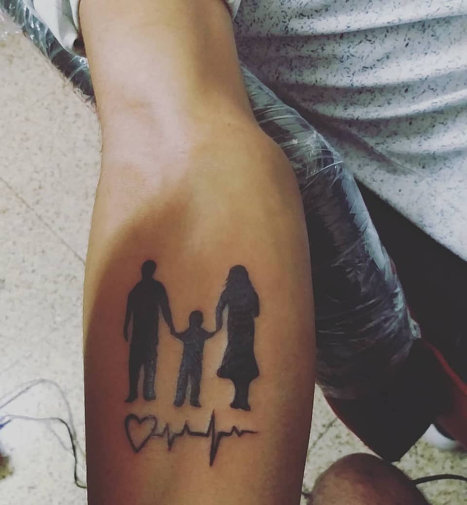 Heartbeat Family Silhouette