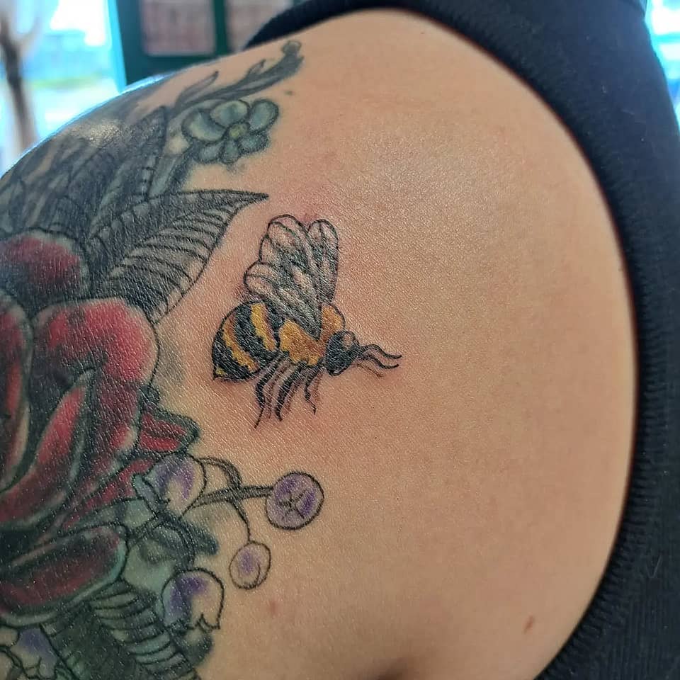 Honeybee by the Rose