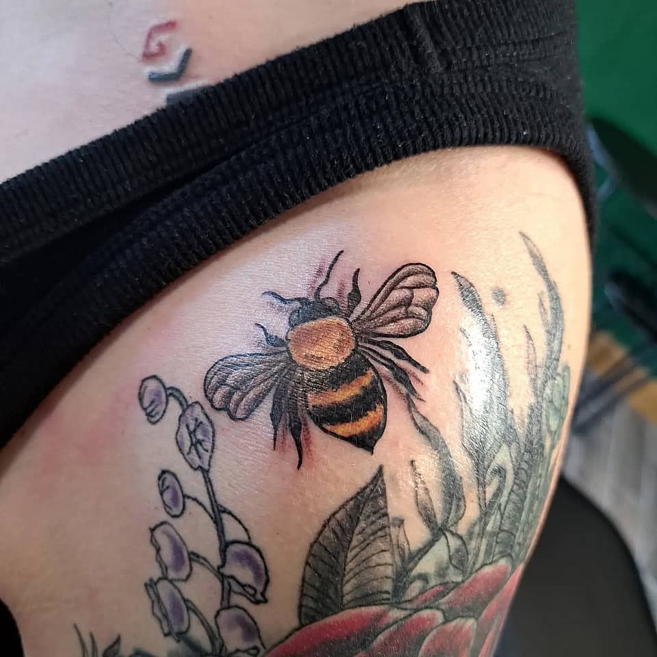 Honeybee Over Wildflowers