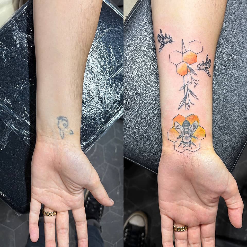 Honeycomb Bee Sprig Cover-up