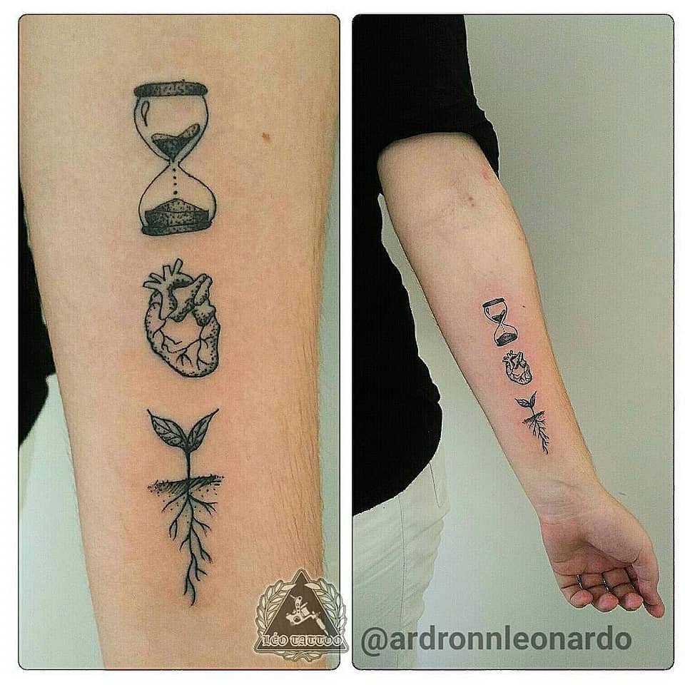 Hourglass, Heart & Sprout