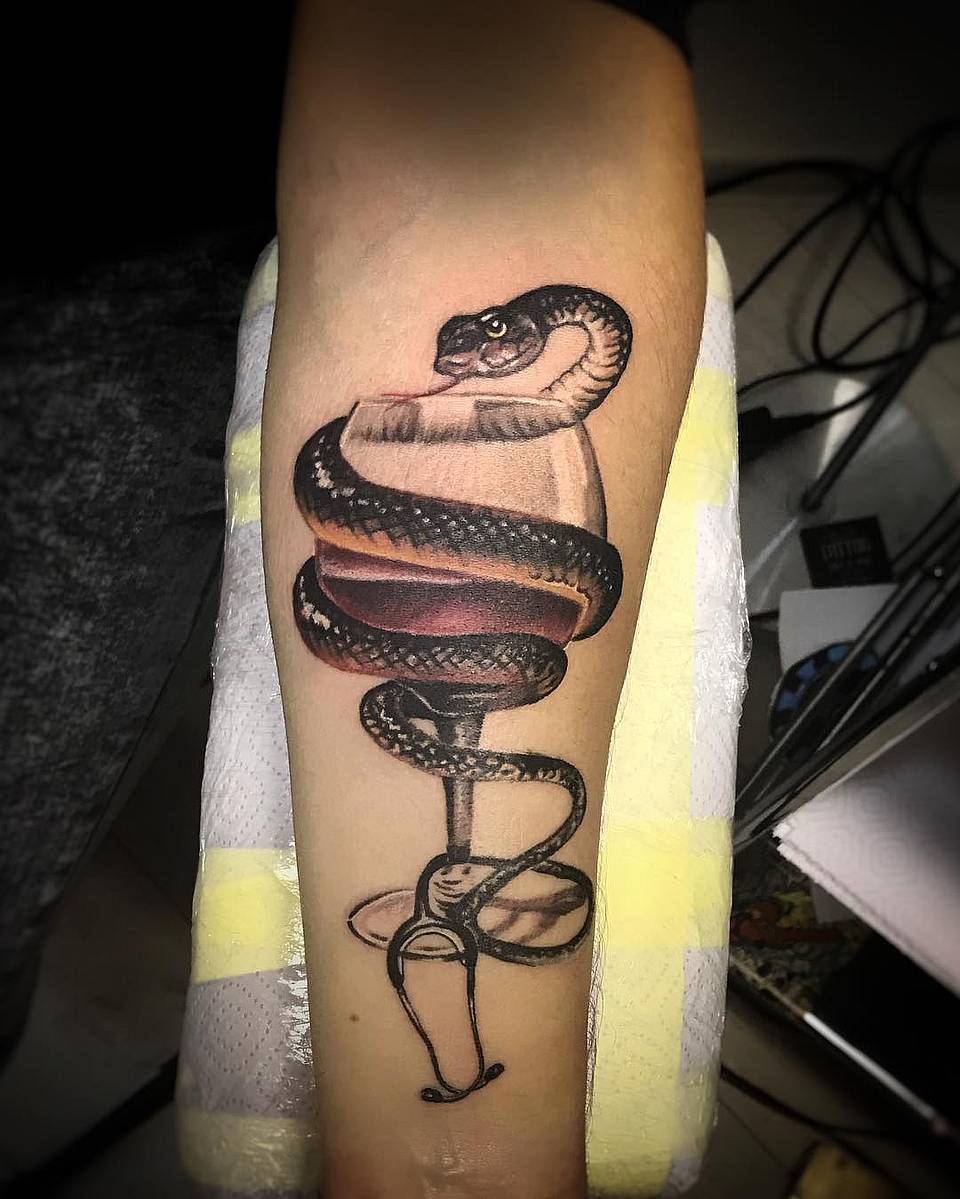 Hygieia's Serpent and Stethoscope Goblet