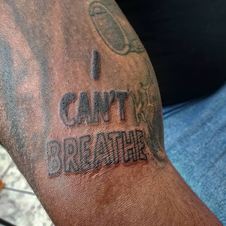 I Can't Breathe Lettering