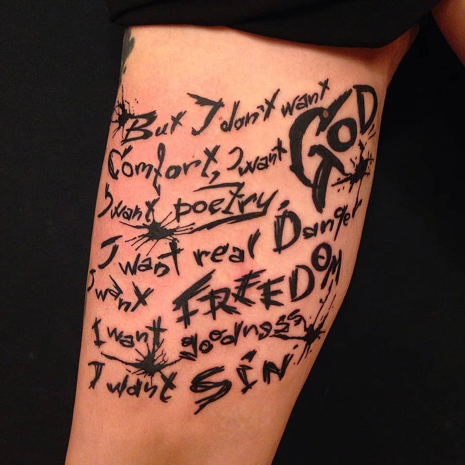 I Want Freedom (Handwritten Script)