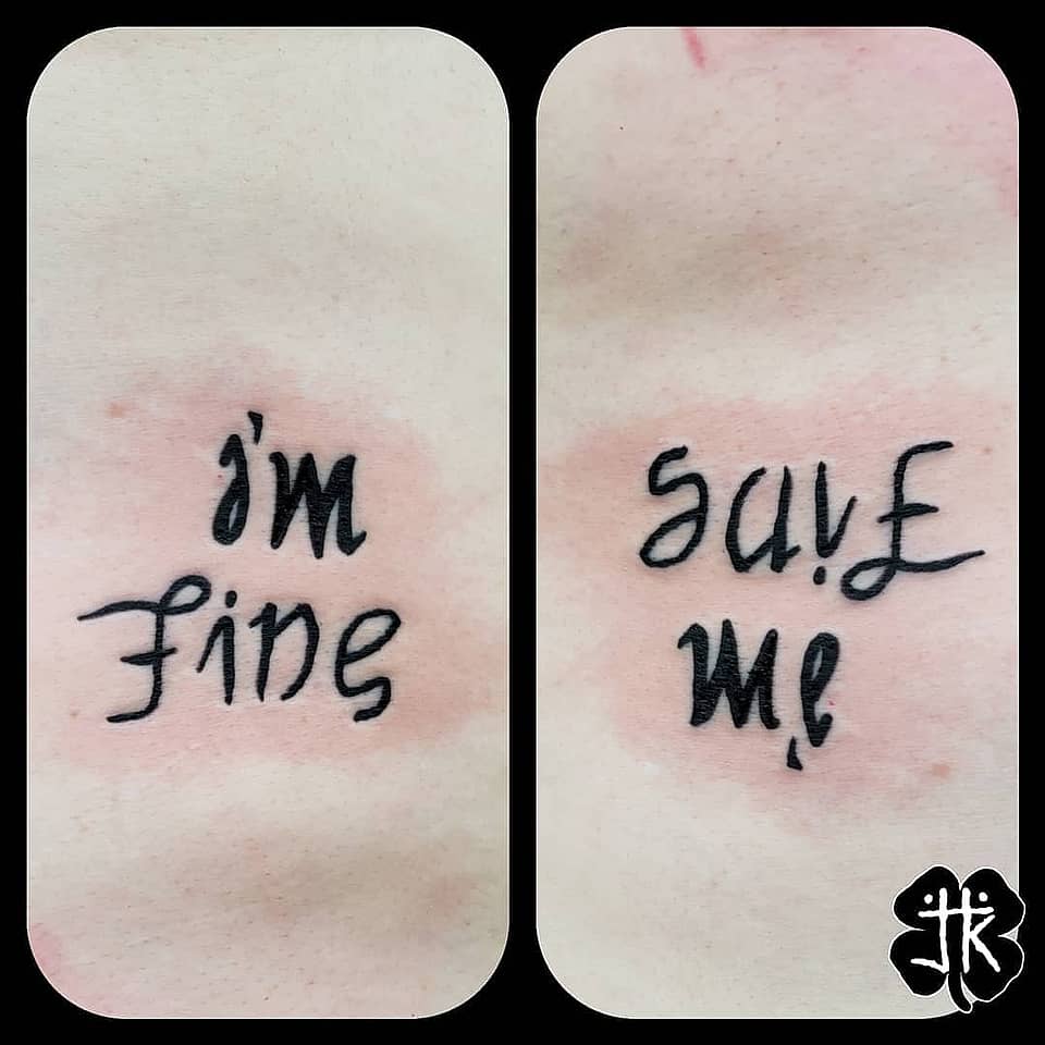 I'm Fine / Save Me Ambigram