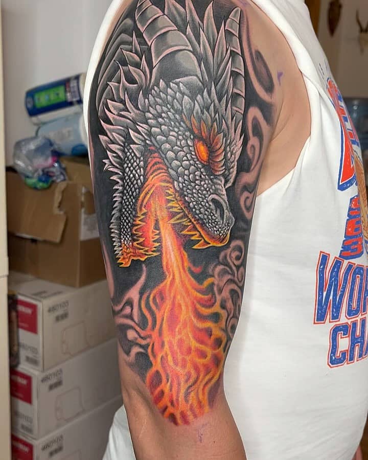 Inferno Dragon Half-Sleeve