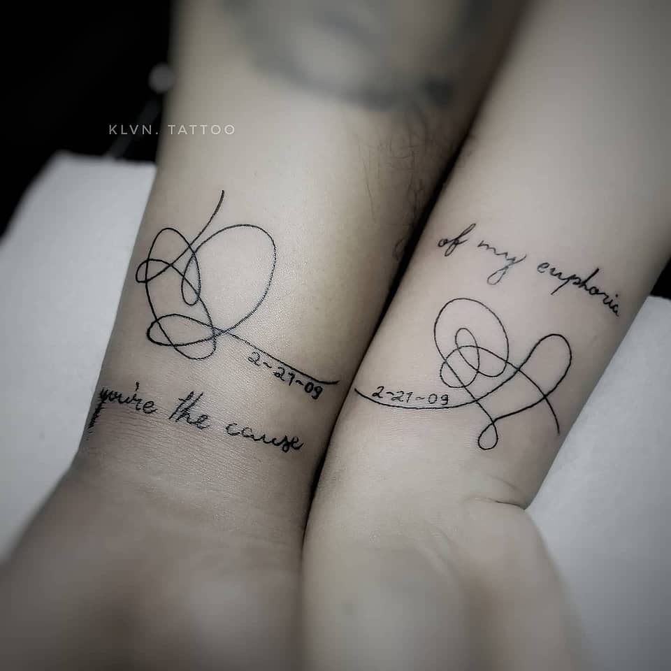 Interlaced Single-Line Hearts