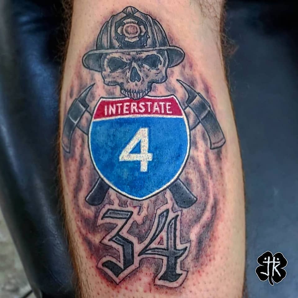 Interstate 4 Firefighter Skull 34