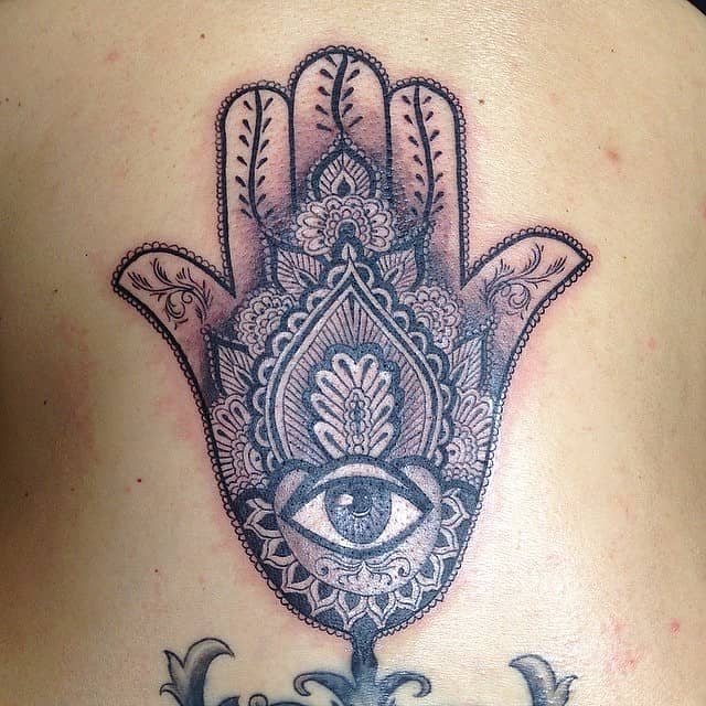 Intricate Hamsa Mandala with All-Seeing Eye