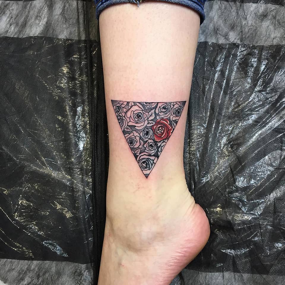 Inverted Triangle of Roses