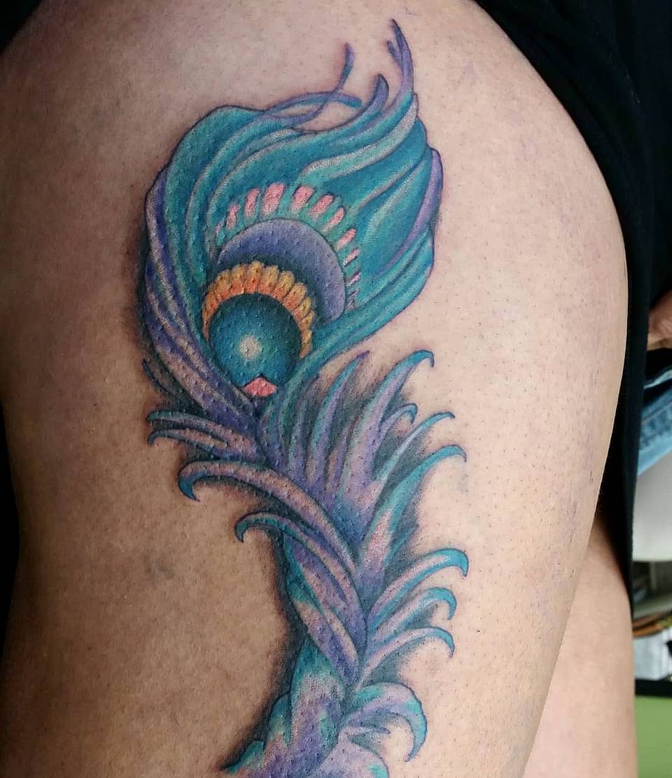 Iridescent Peacock Feather