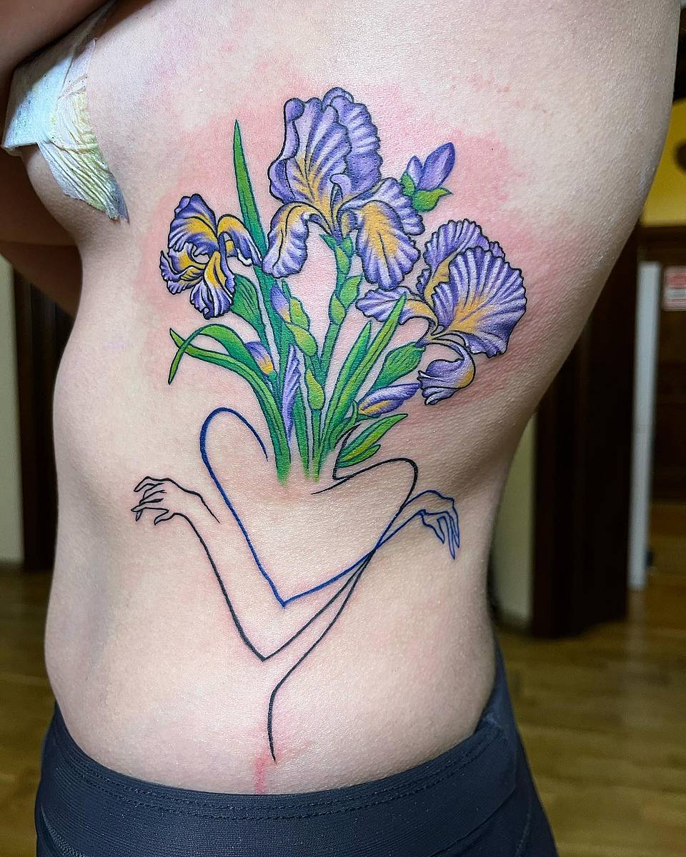 Iris Bouquet Silhouette