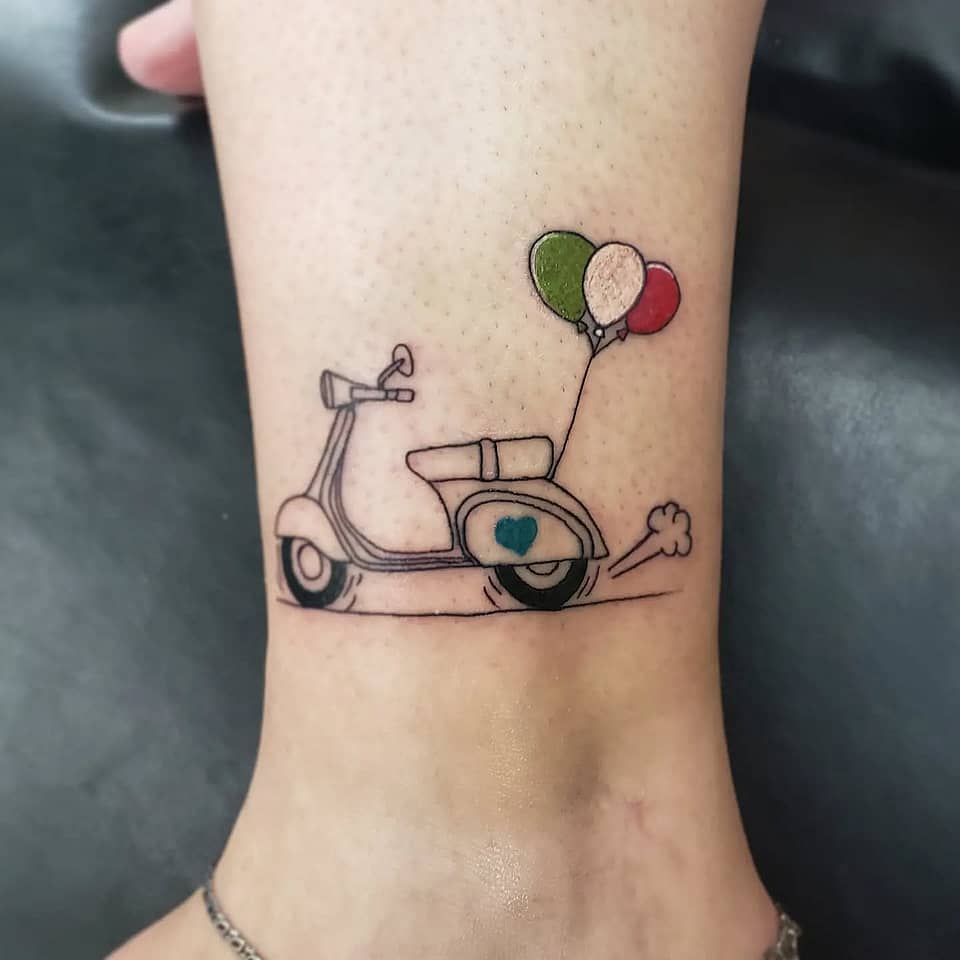 Italian Scooter with Balloons