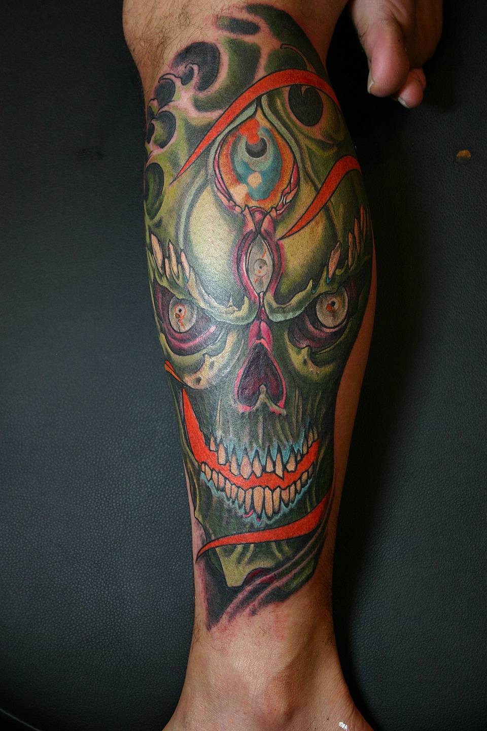 Jade Demon Skull with Third Eye