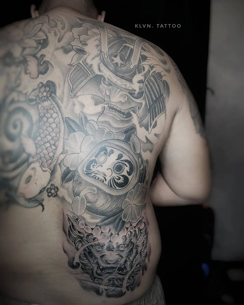 Kabuto, Daruma & Oni Backpiece