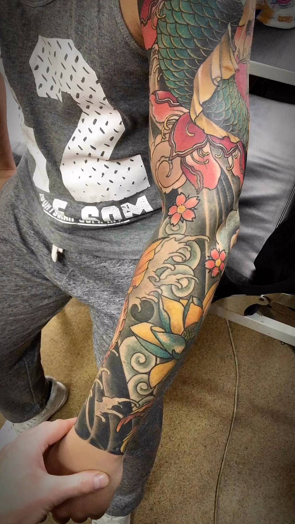 Koi and Lotus Irezumi Sleeve