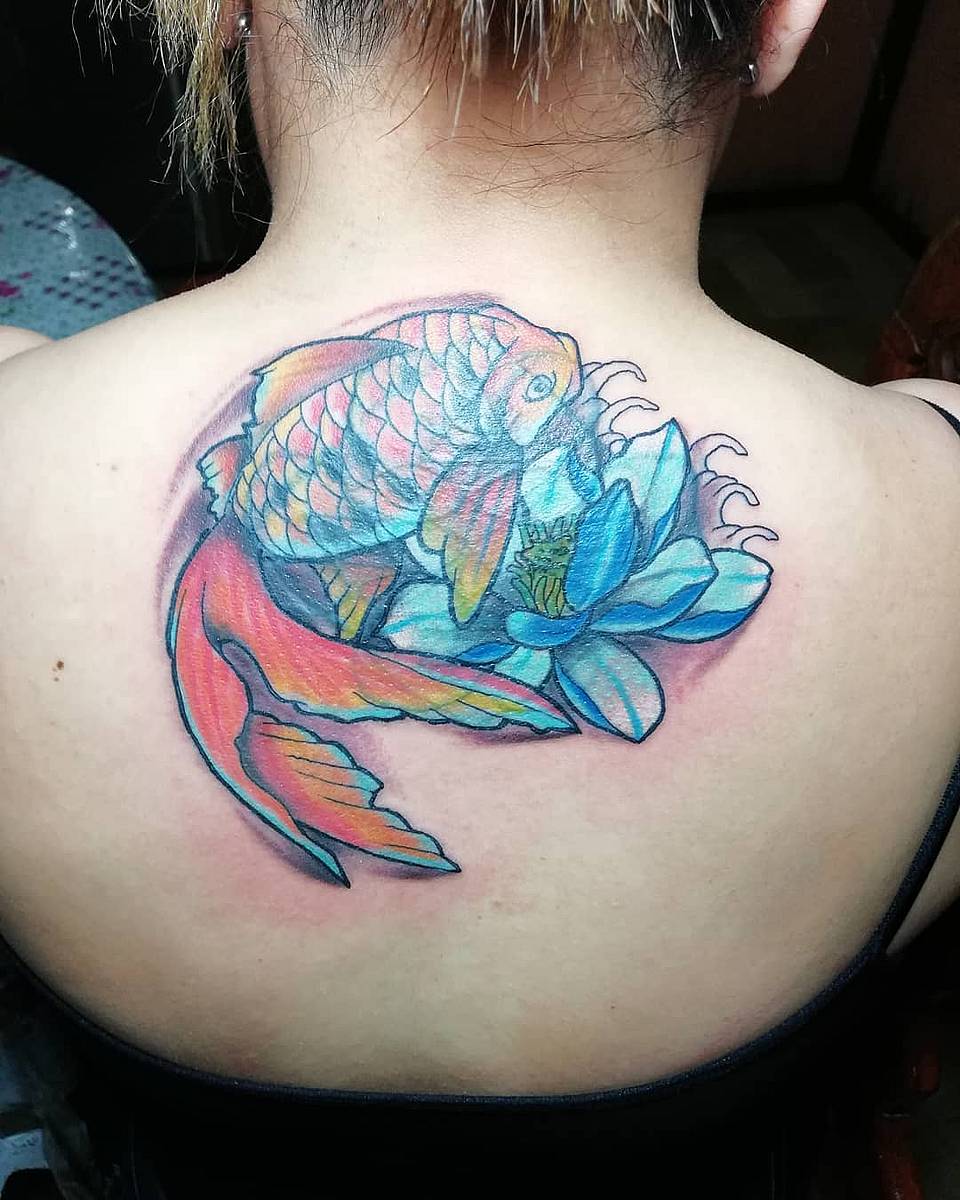 Koi and Lotus