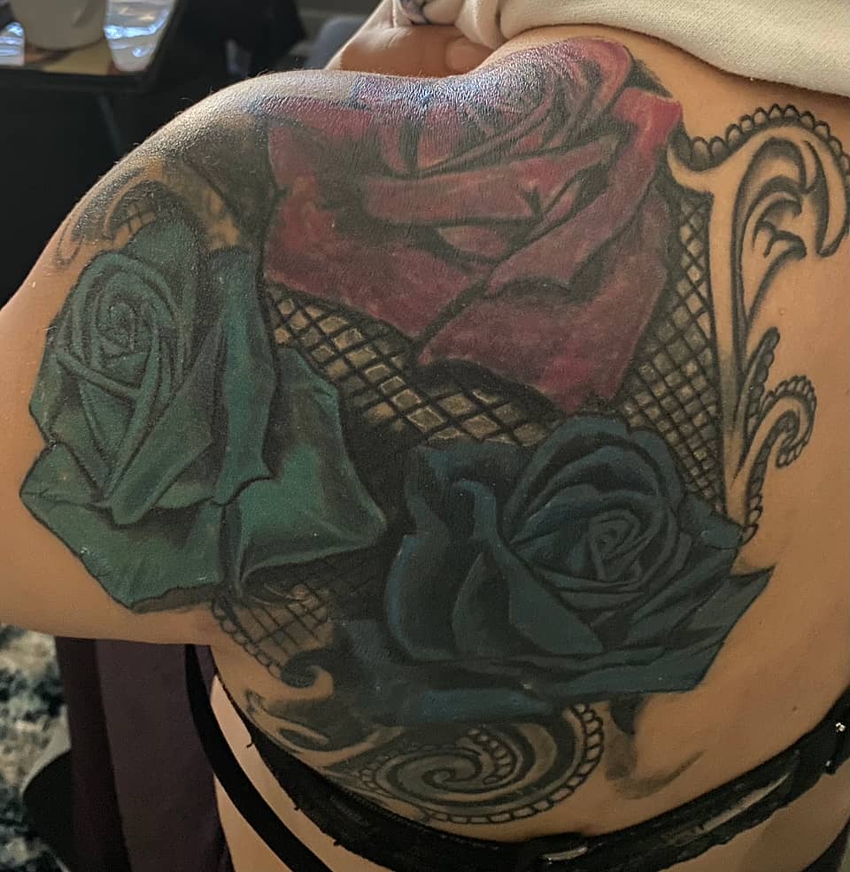 Lace and Roses Back Piece