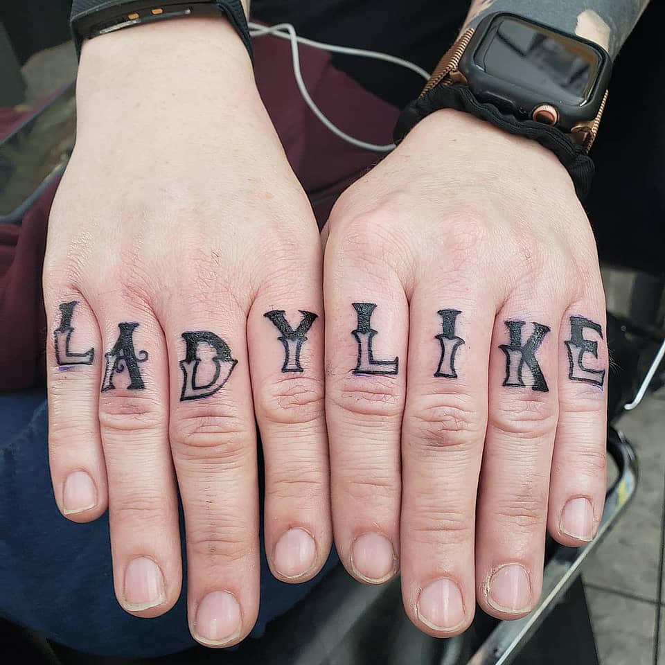 LADYLIKE Knuckle Lettering