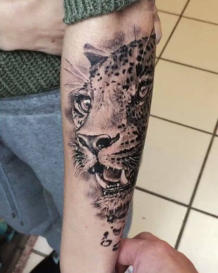 Leopard Roar Portrait