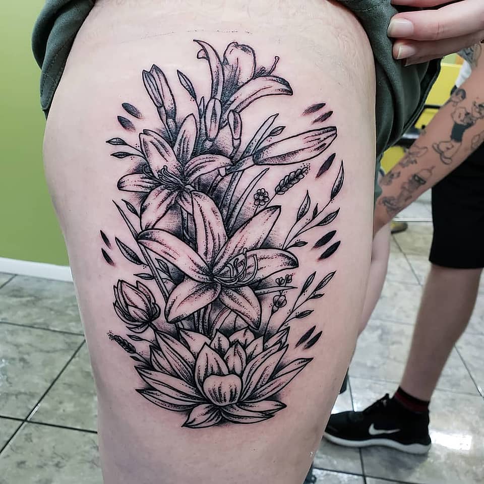 Lily and Lotus Bouquet