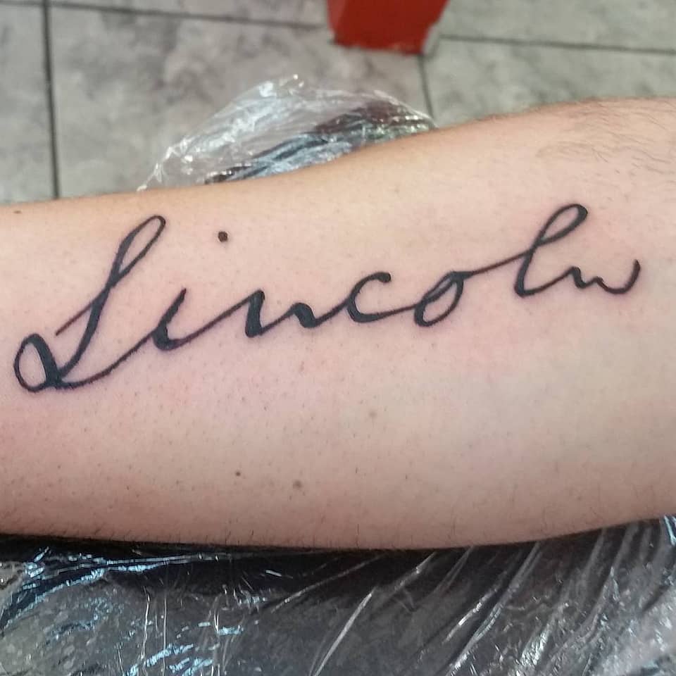 Lincoln Cursive Name