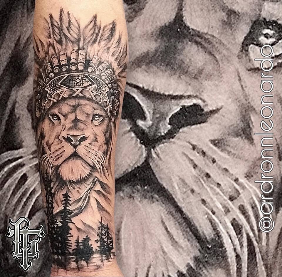 Lion Chief Forearm Portrait