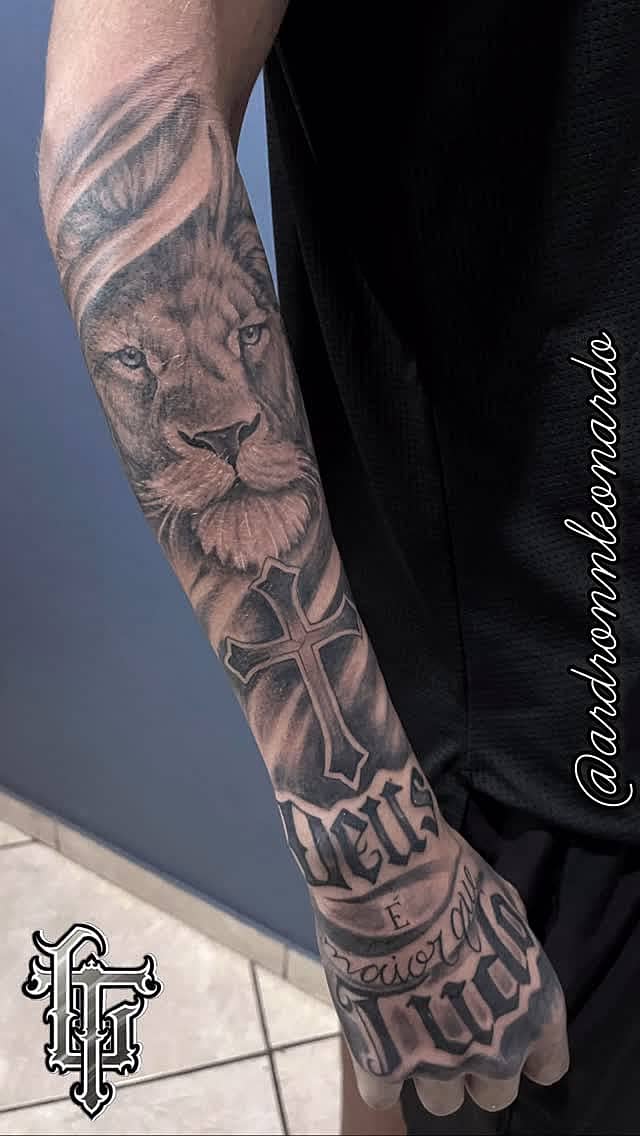 Lion Guardian and Cross