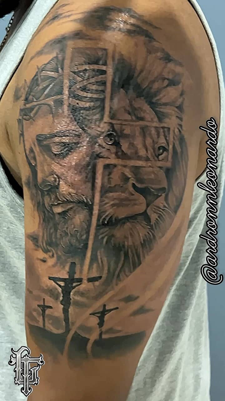 Lion of Judah & Christ Portrait