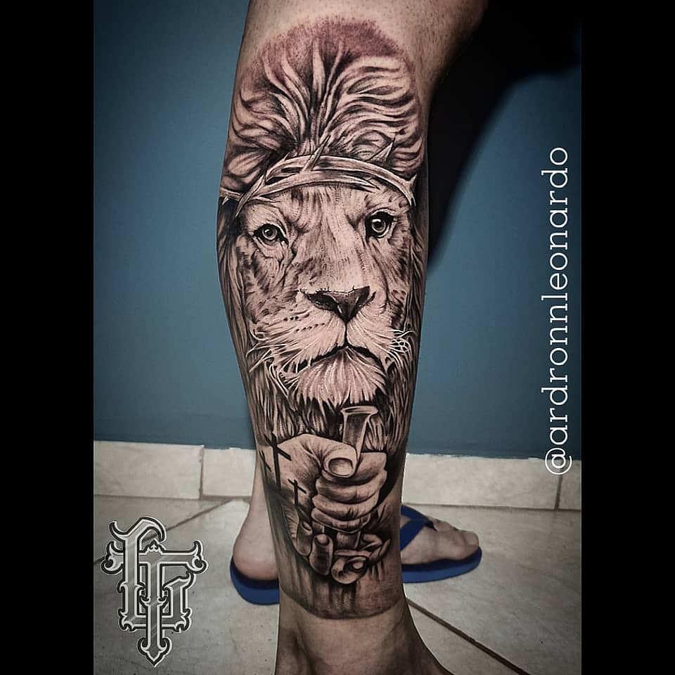 Lion of Judah with Crown of Thorns