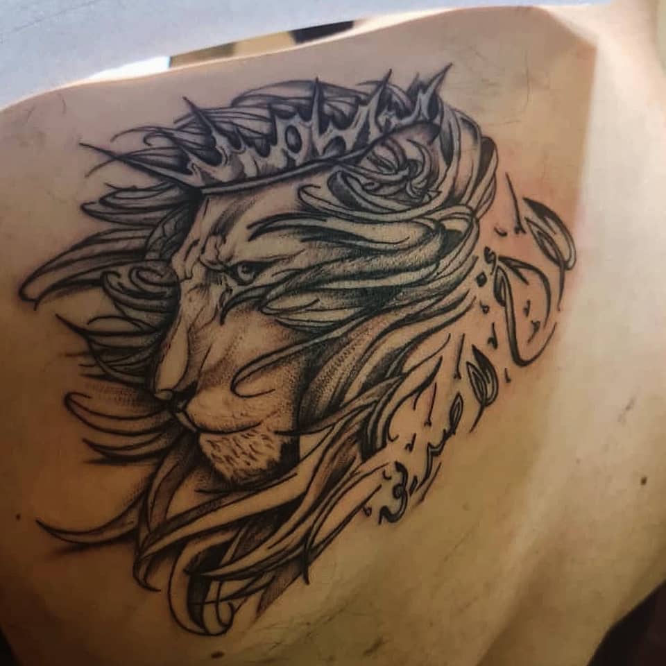 Lion with Crown of Thorns