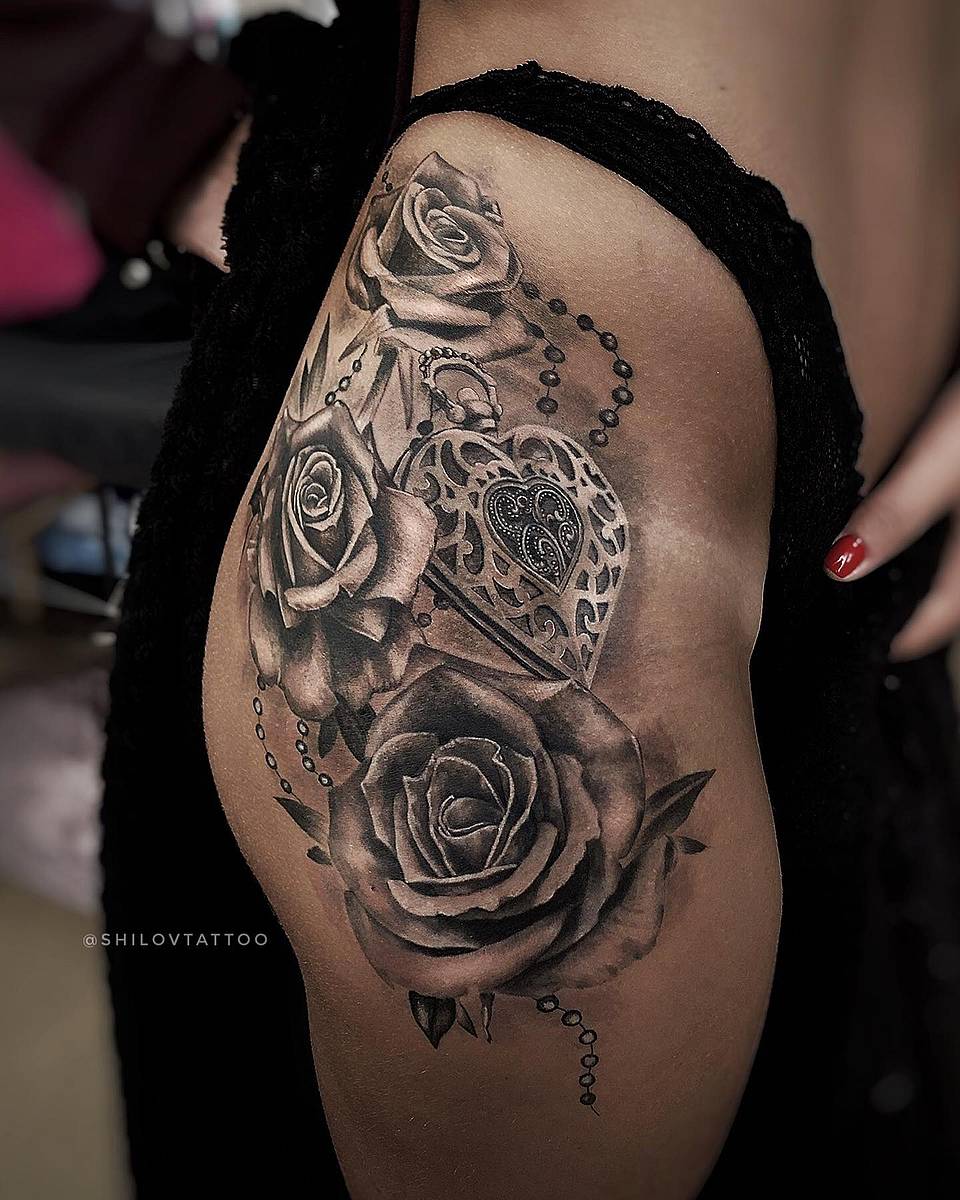 Locked Heart and Roses