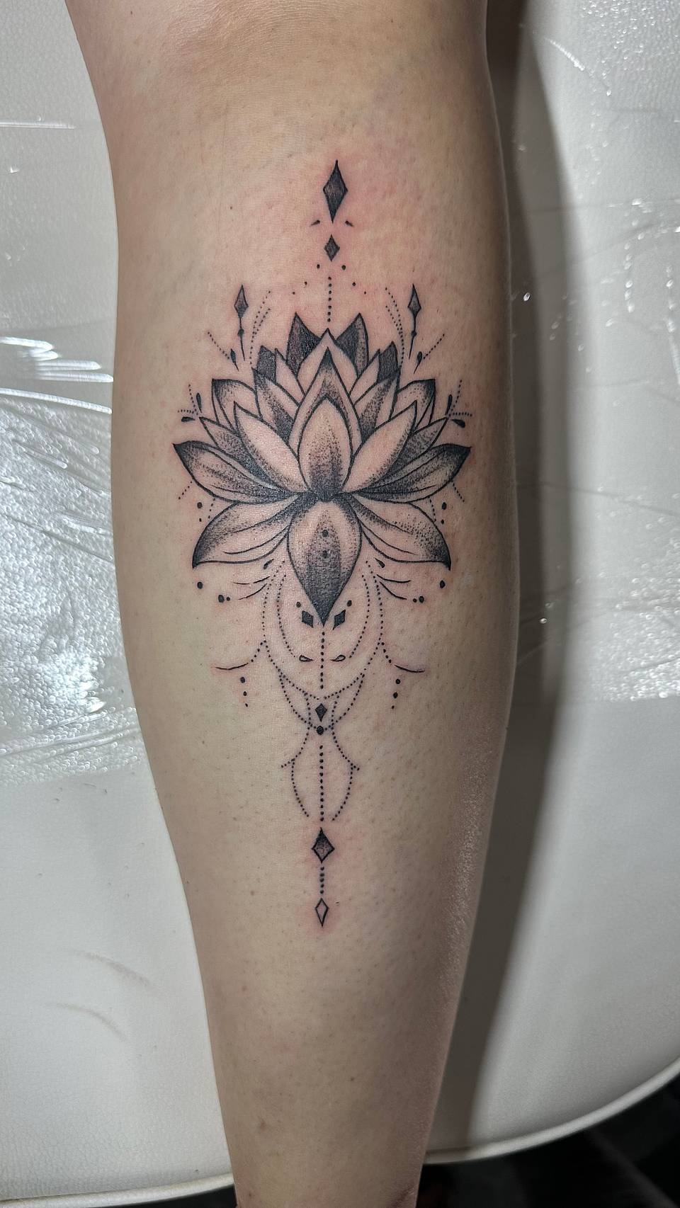 Lotus Mandala Dotwork