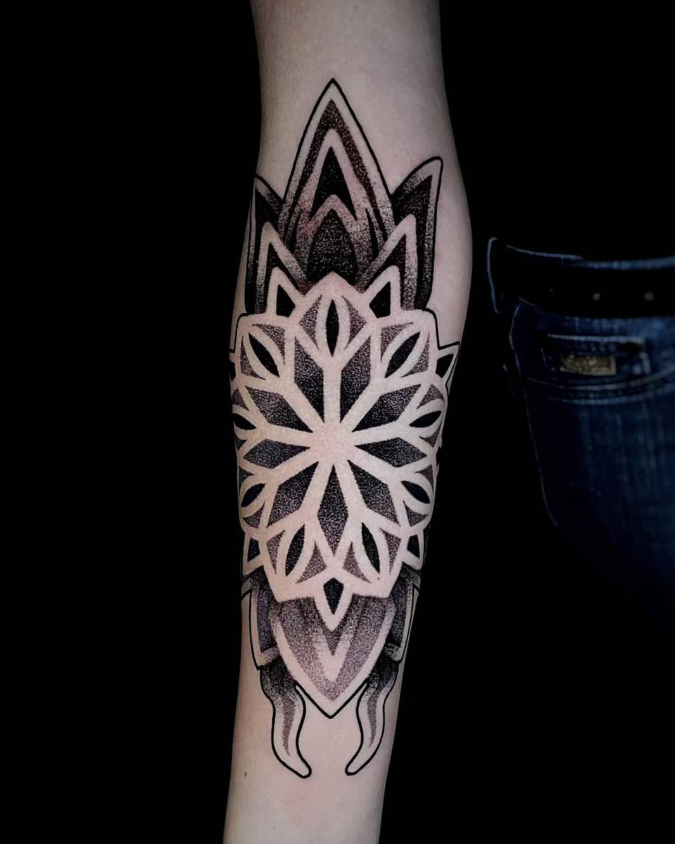 Lotus Mandala Dotwork