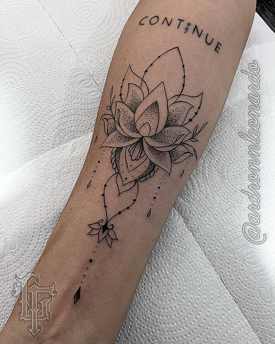 Lotus Mandala with Beaded Drop