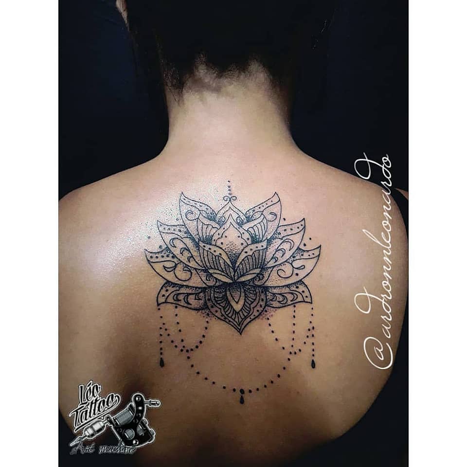 Lotus Mandala with Draped Beads