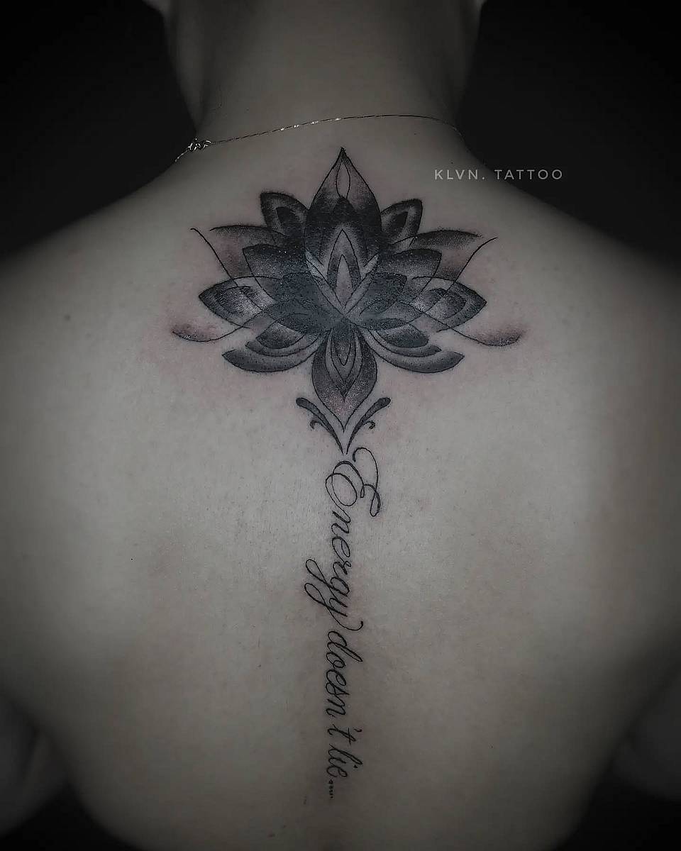 Lotus Spine Mandala with Script