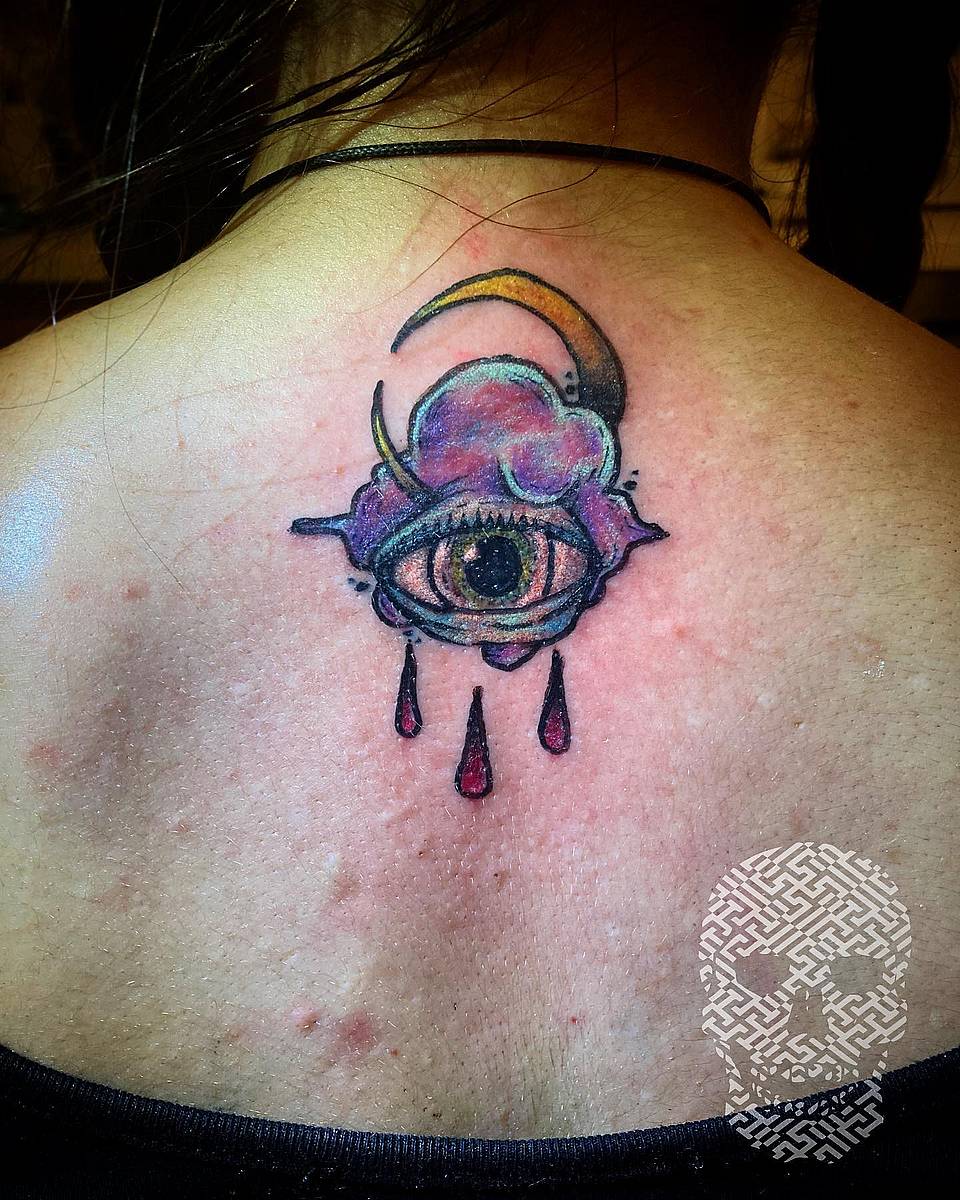 Lunar Gaze with Crimson Tears