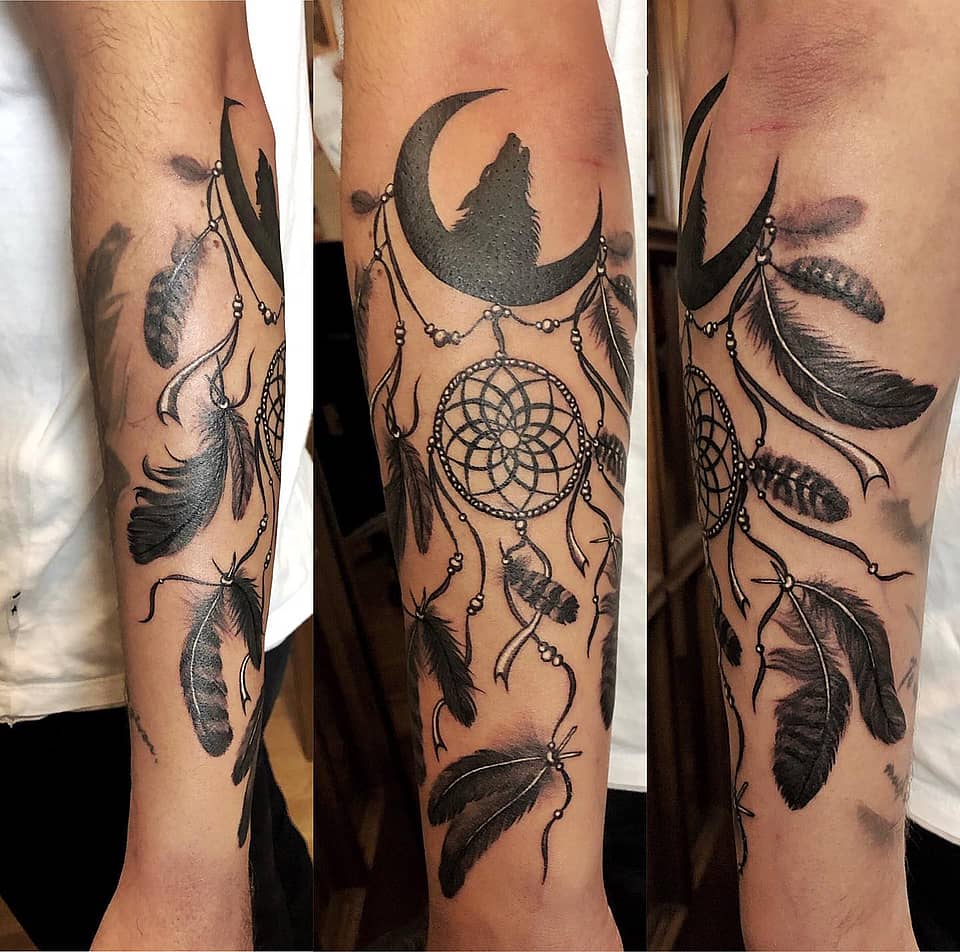 Lunar Wolf Dreamcatcher