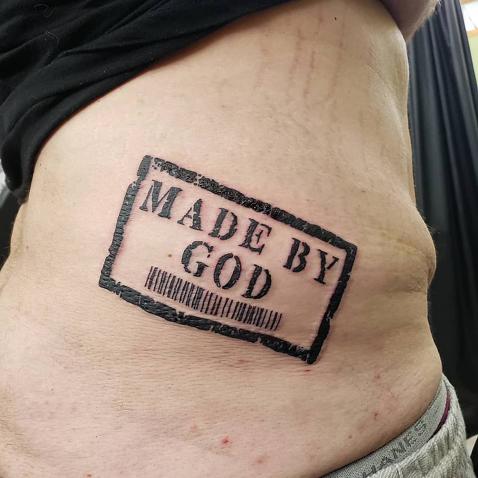 Made by God Barcode Stamp