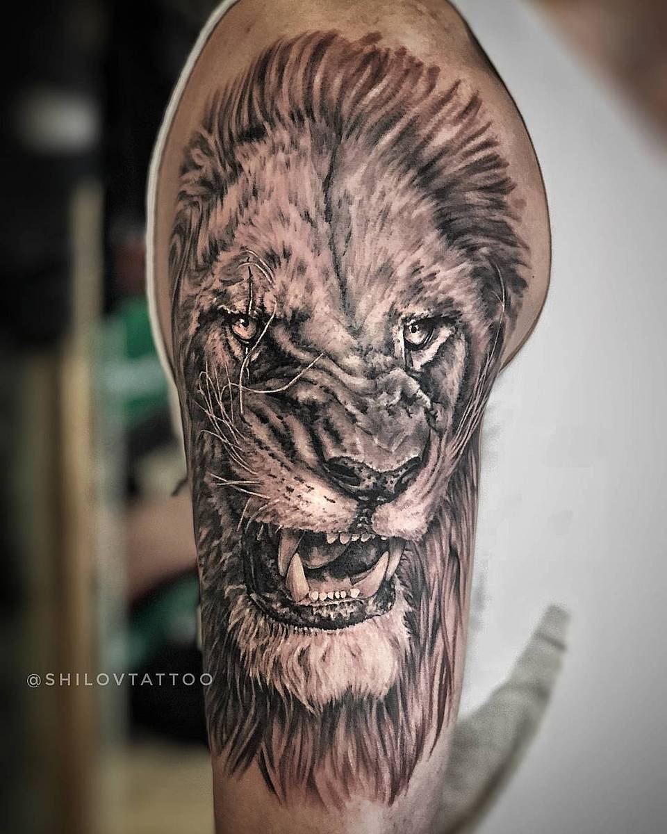 Majesty Roar: Black & Grey Lion